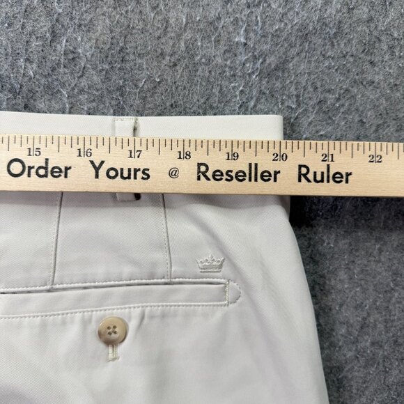 Peter Millar Wicking Salem High Drape Performance Shorts Men 40 Beige 7" Crease - Picture 13 of 16